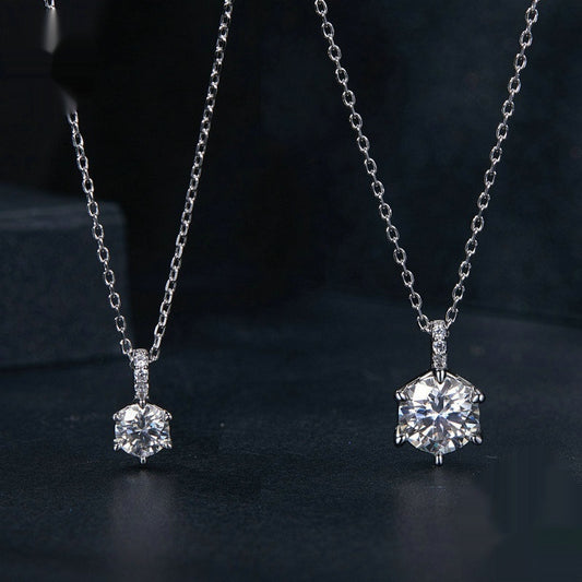 „Funkelnde Moissanit-Halskette mit Anhänger für Damen“