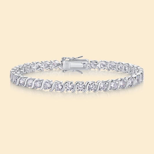 ✨ „Light Luxury High-Grade Fashion S925 Silber Horoskop-Schnallen-Armband mit Voll-Einlage“