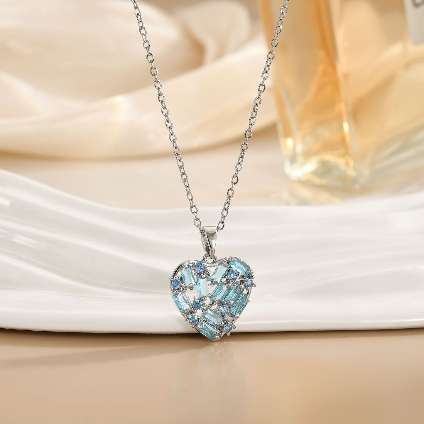 🌊 Seaside Light Luxury Diamond Necklace – Eleganz trifft Sommerfeeling