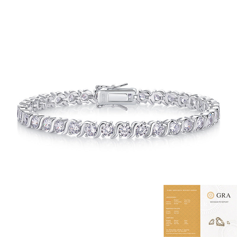 ✨ „Light Luxury High-Grade Fashion S925 Silber Horoskop-Schnallen-Armband mit Voll-Einlage“
