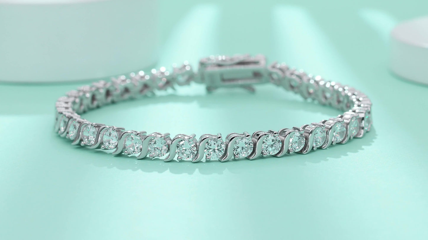 ✨ „Light Luxury High-Grade Fashion S925 Silber Horoskop-Schnallen-Armband mit Voll-Einlage“