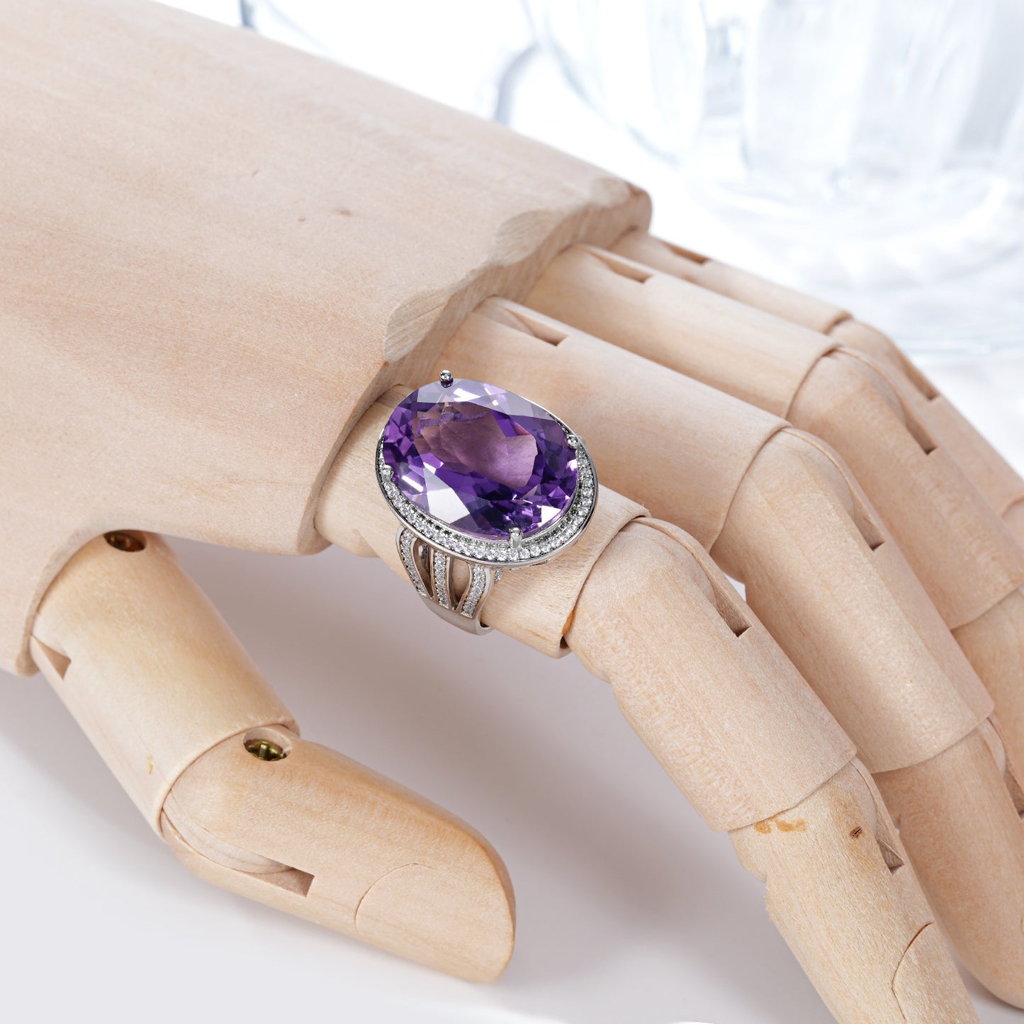 💎 „Natural Amethyst Ring – Luxus Edelsteinring aus 925er Silber“