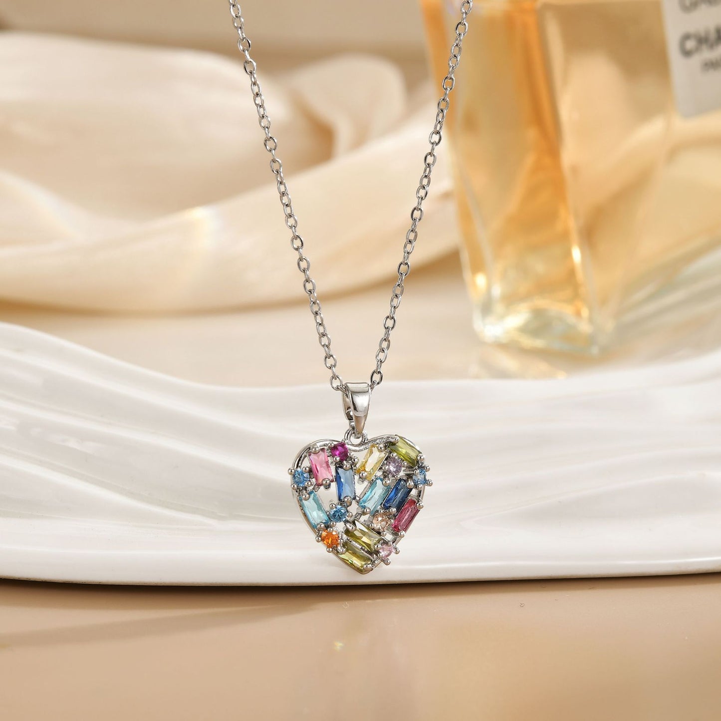 🌊 Seaside Light Luxury Diamond Necklace – Eleganz trifft Sommerfeeling