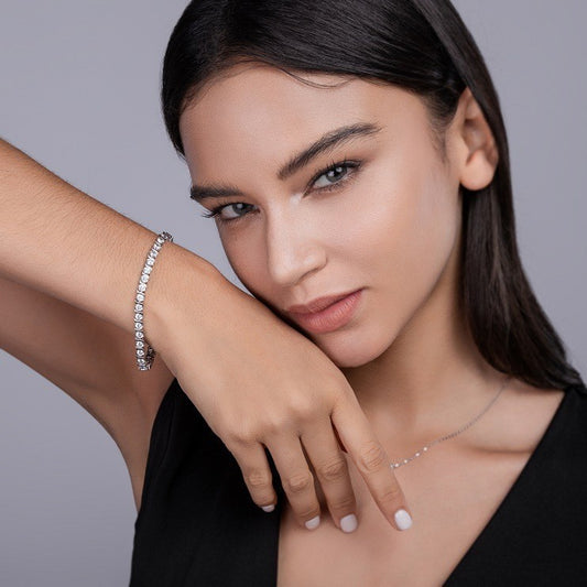 ✨ „Light Luxury High-Grade Fashion S925 Silber Horoskop-Schnallen-Armband mit Voll-Einlage“