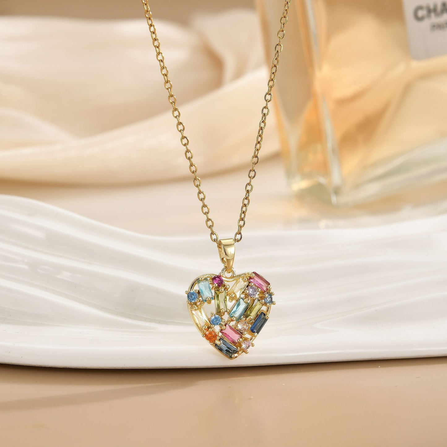 🌊 Seaside Light Luxury Diamond Necklace – Eleganz trifft Sommerfeeling