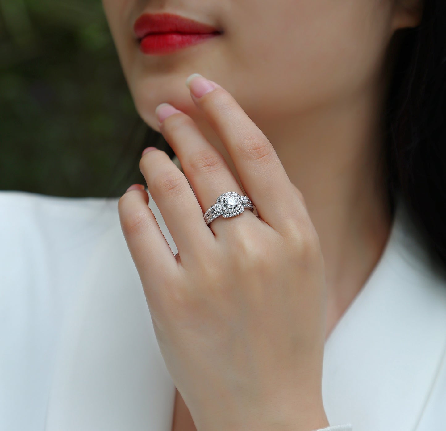 💎 „Afternoon in the Gobi“ – Stilvolles Luxus-Schmuck-Set mit ½ Karatt Moissanite, S925 Sterlingsilber & Platin-Plattierung